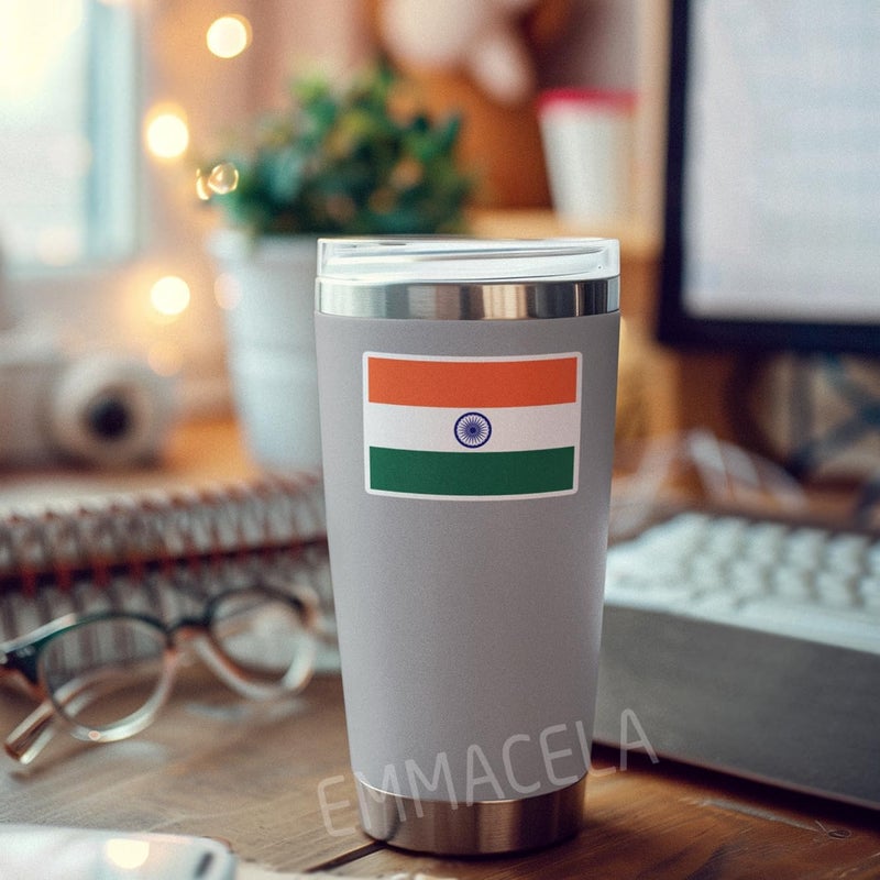 EMMACELA (3PCS) India Flag stickers, Countries Flag Stickers - Waterproof Vinyl Decals For Laptops, Tumblers, Water Bottles, Books, Scrapbooks, Size 3 x 2 Inch - Image 5